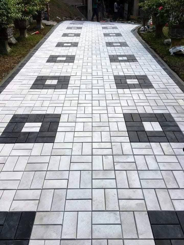 Interlocking paver block walkway laid by AMS Pavers in Trichy