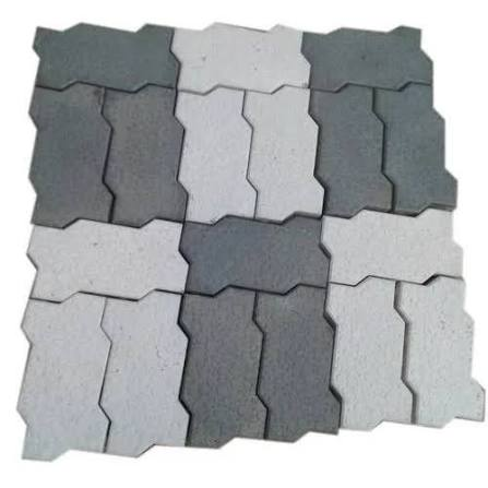 Outdoor Zig Zag Concrete Paver Block (Grey)