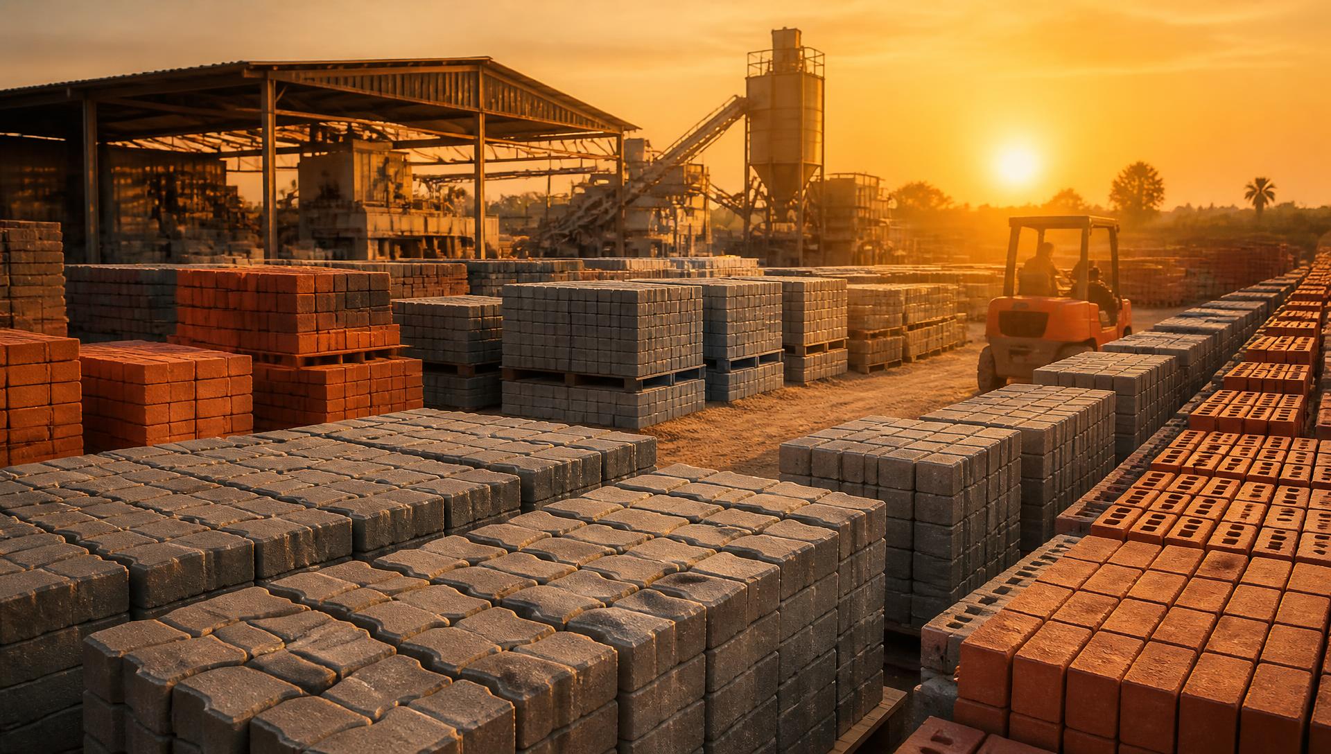 AMS Pavers manufacturing yard in Trichy